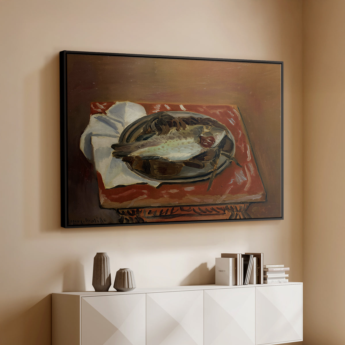 Still Life with Bream (Nature morte à la daurade), 1920 - Floater Framed Canvas Print