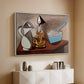 Jug, Candle, and Enamel Pan, 1950 - Floater Framed Canvas Print