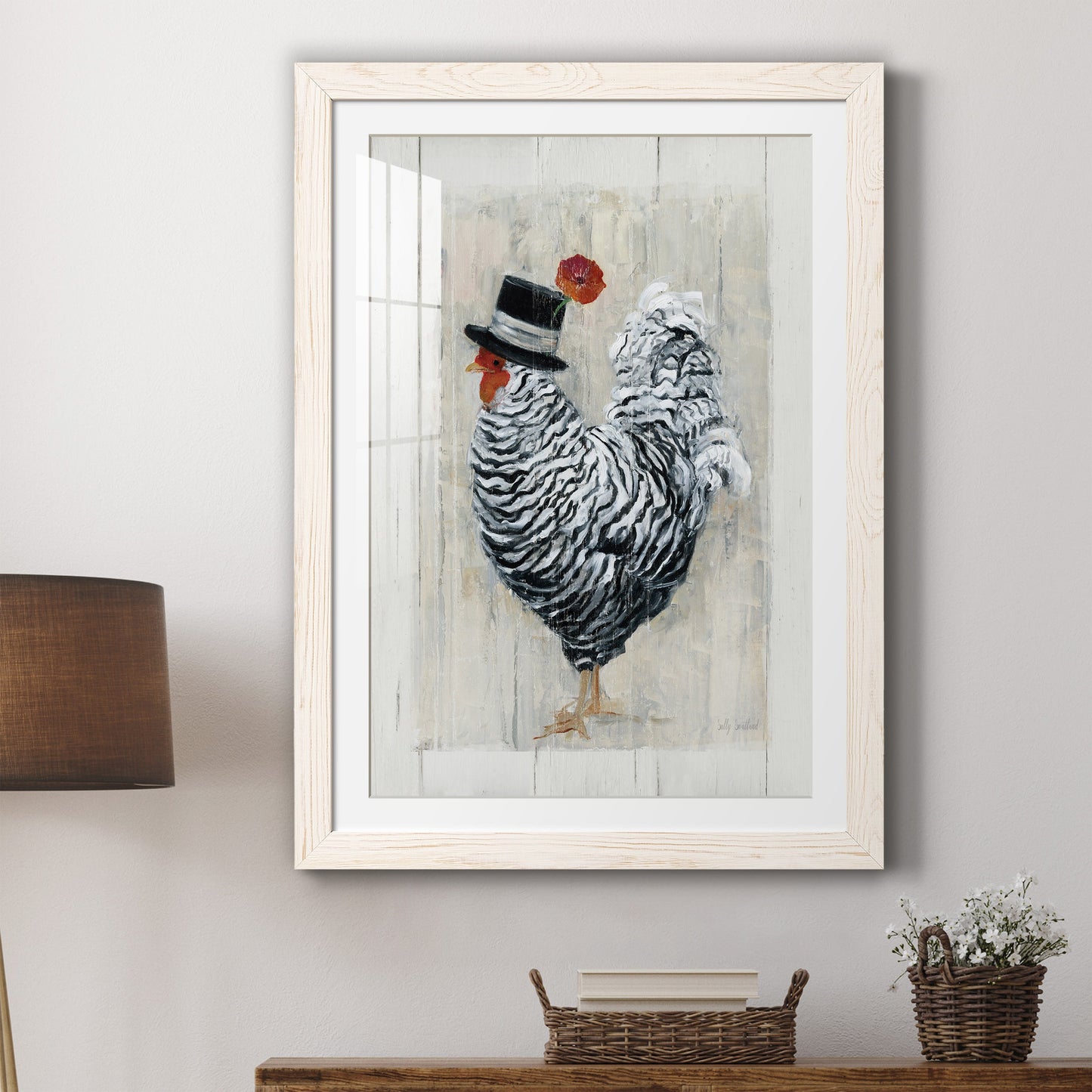 Sunday Best Rooster - Premium Framed Print - Distressed Barnwood Frame - Ready to Hang