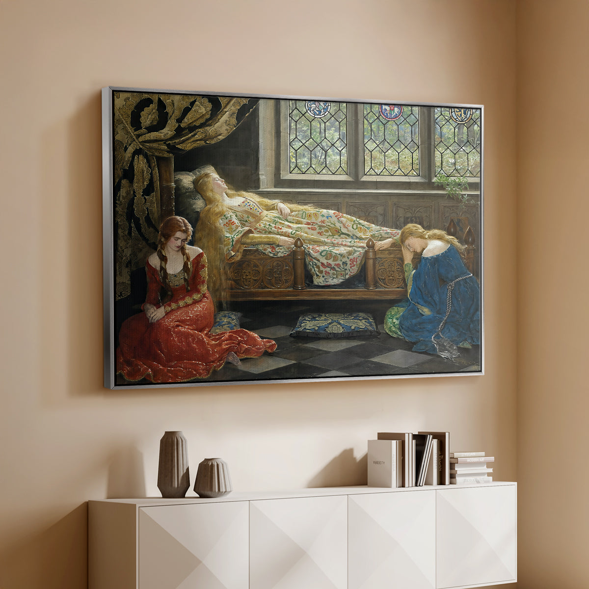 The Sleeping Beauty, 1921 - Floater Framed Canvas Print