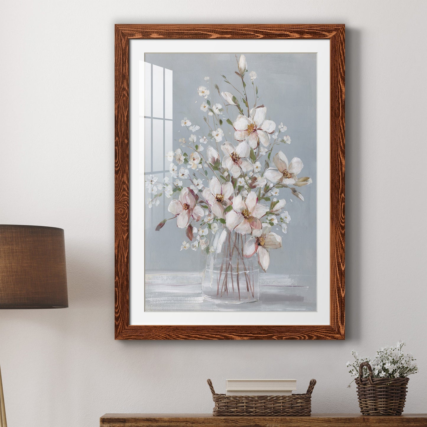 Magnolia Romance - Premium Framed Print - Distressed Barnwood Frame - Ready to Hang