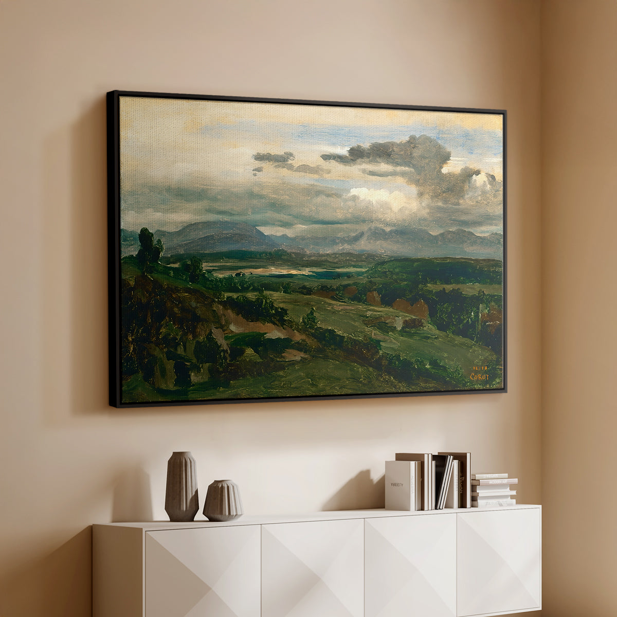 Civita Castellana, c. 1860s - Floater Framed Canvas Print