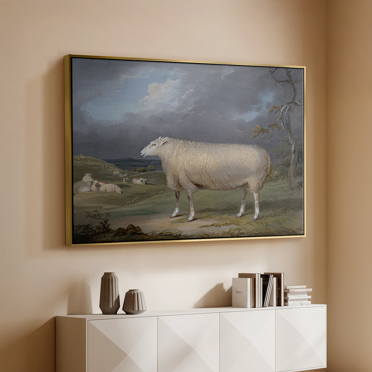 A Border Leicester Ewe, c. 1795-1800 - Floater Framed Canvas Print