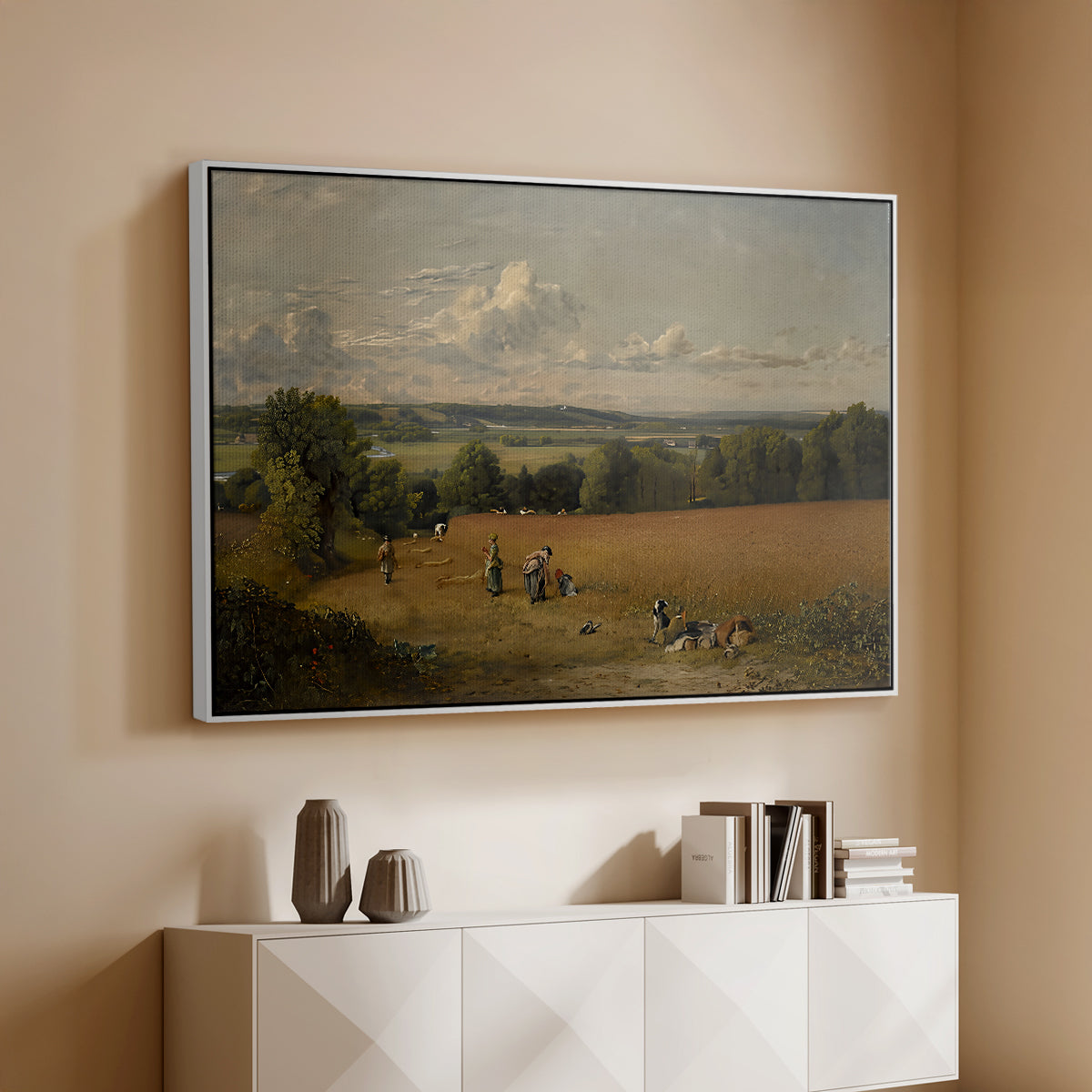The Wheat Field, 1816 - Floater Framed Canvas Print