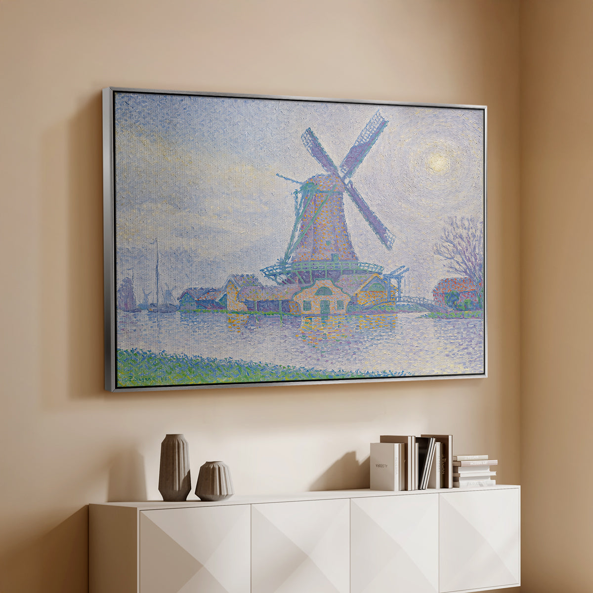 Mill of Edam (Moulin d'Edam), 1896 - Floater Framed Canvas Print