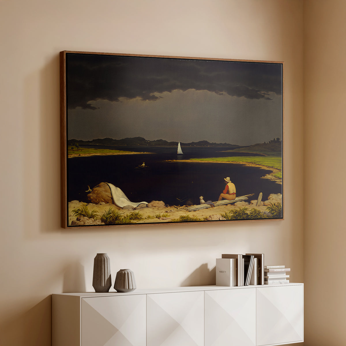 Approaching Thunder Storm, 1859 - Floater Framed Canvas Print