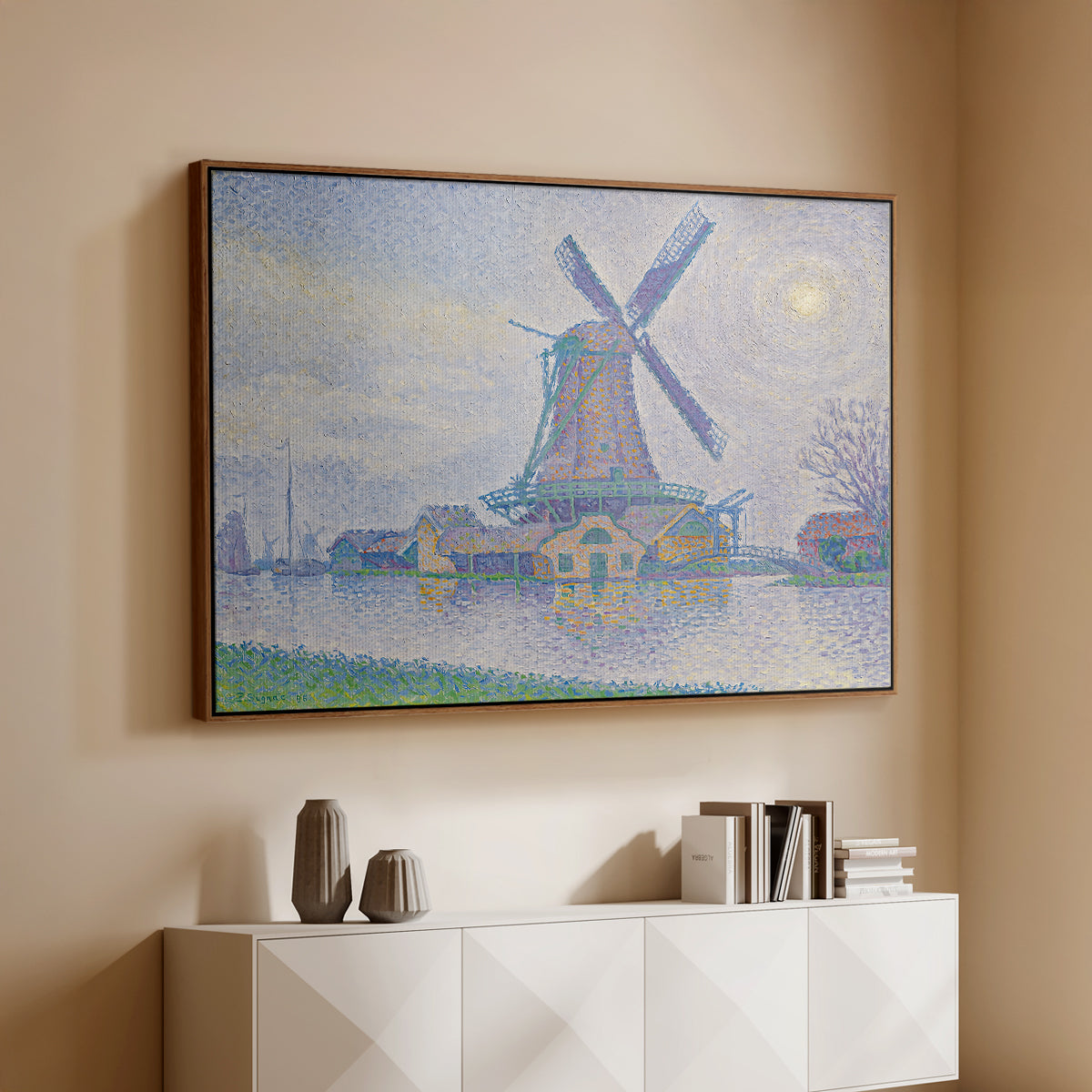 Mill of Edam (Moulin d'Edam), 1896 - Floater Framed Canvas Print