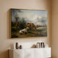 Two Horses on the Pasture, c. 1825 - Floater Framed Canvas Print