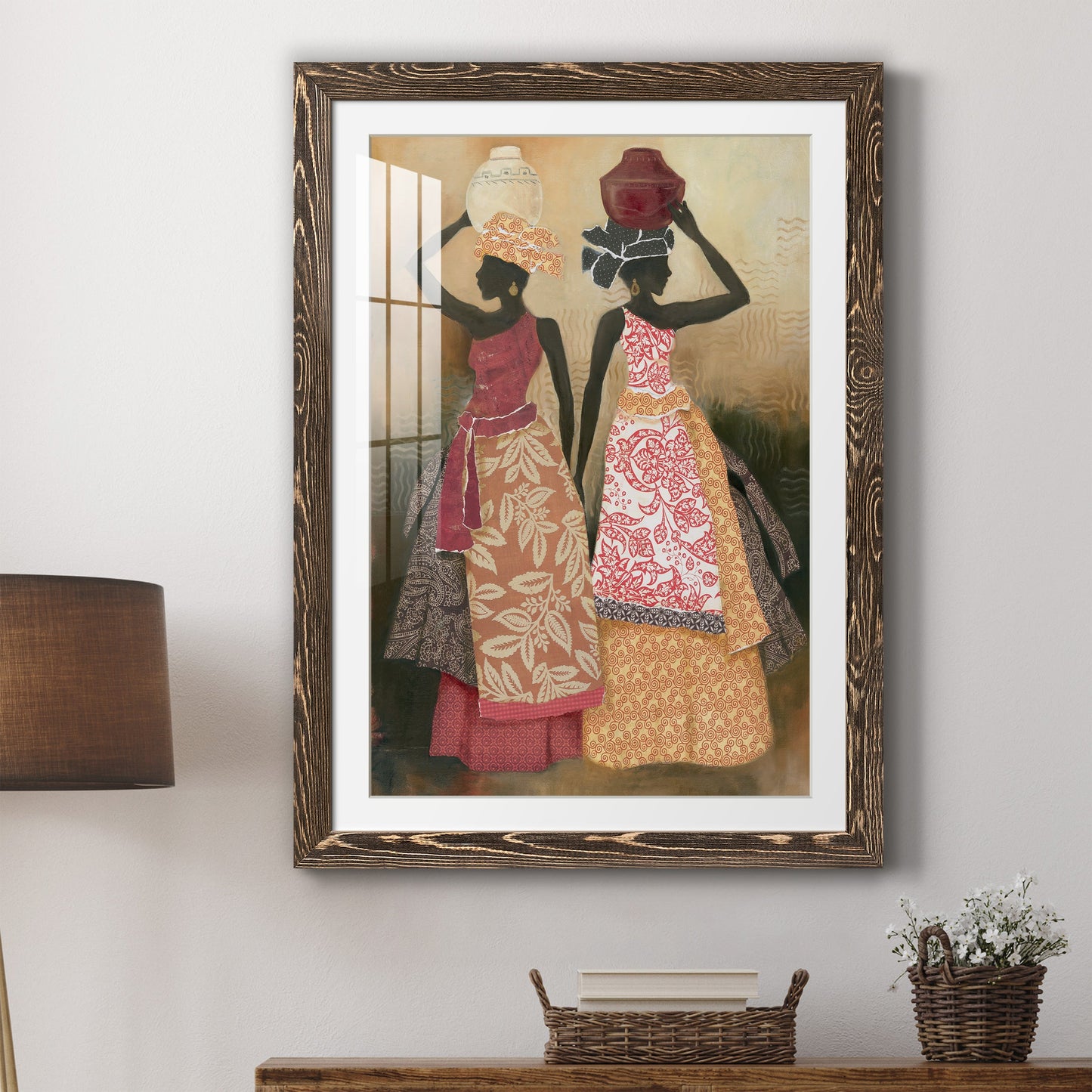 Village Women II - Premium Framed Print - Distressed Barnwood Frame - Ready to Hang