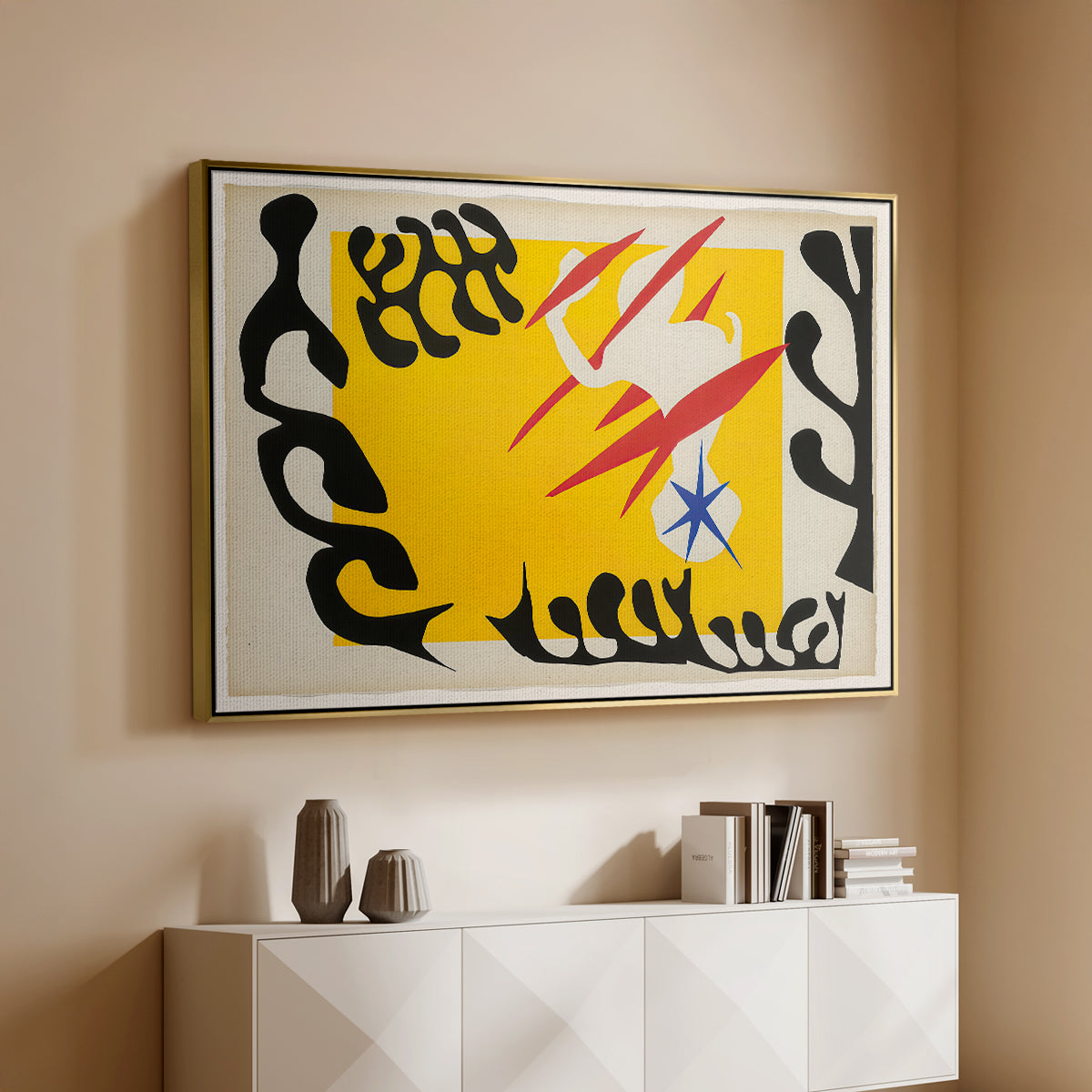 The Nightmare of the White Elephant, from Jazz, 1947 - Floater Framed Canvas Print