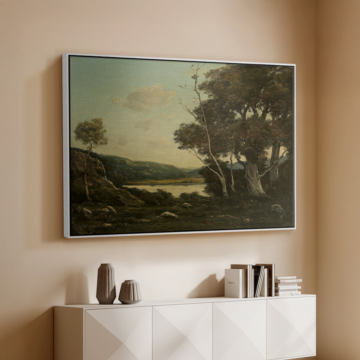 Landscape, 1898 - Floater Framed Canvas Print