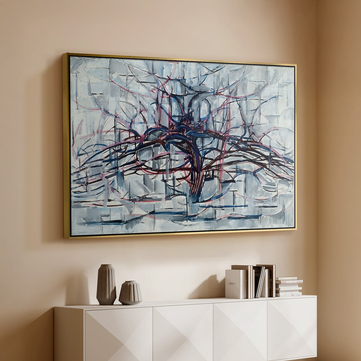 Horizontal Tree, 1912 - Floater Framed Canvas Print