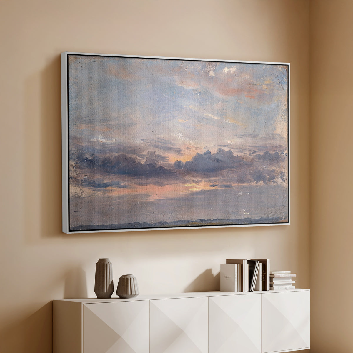 A Cloud Study, Sunset, c. 1821-1822 - Floater Framed Canvas Print