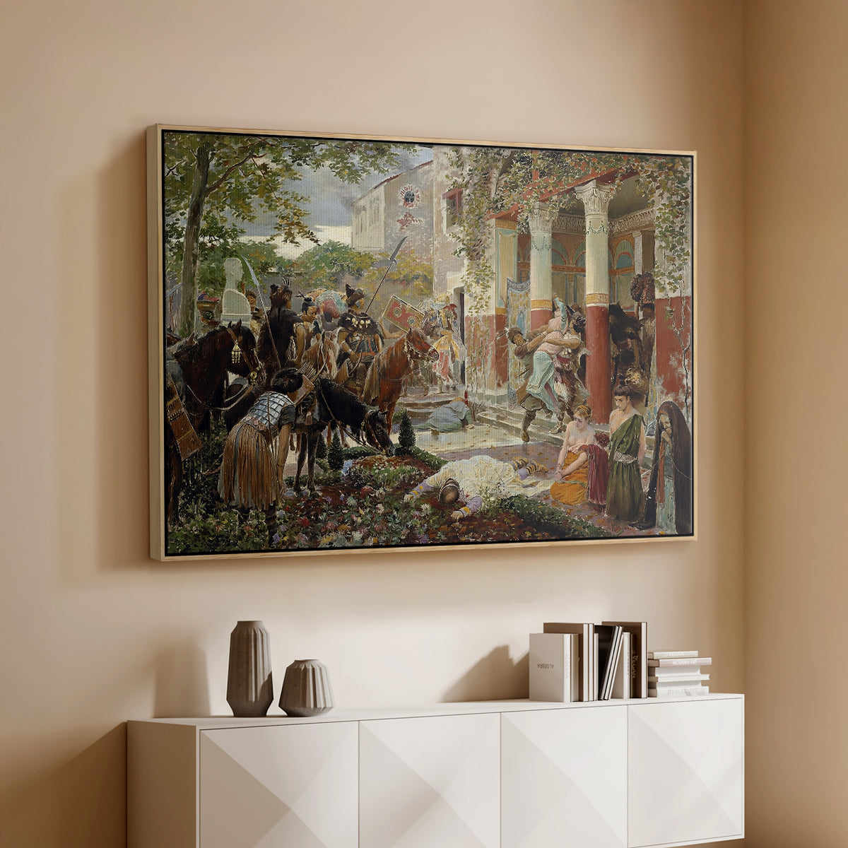 Onslaught of the Tartars, c. 1938 - Floater Framed Canvas Print