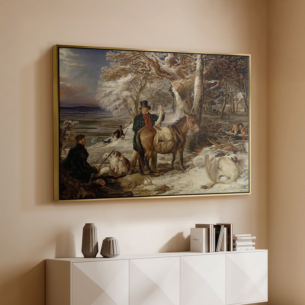 The Day's Sport, 1826 - Floater Framed Canvas Print