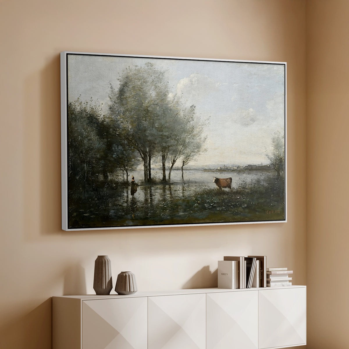 The Marsh (Le Marais), c. 1865-1870 - Floater Framed Canvas Print