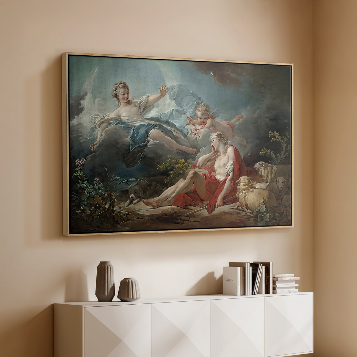 Diana and Endymion, c. 1753-1756 - Floater Framed Canvas Print