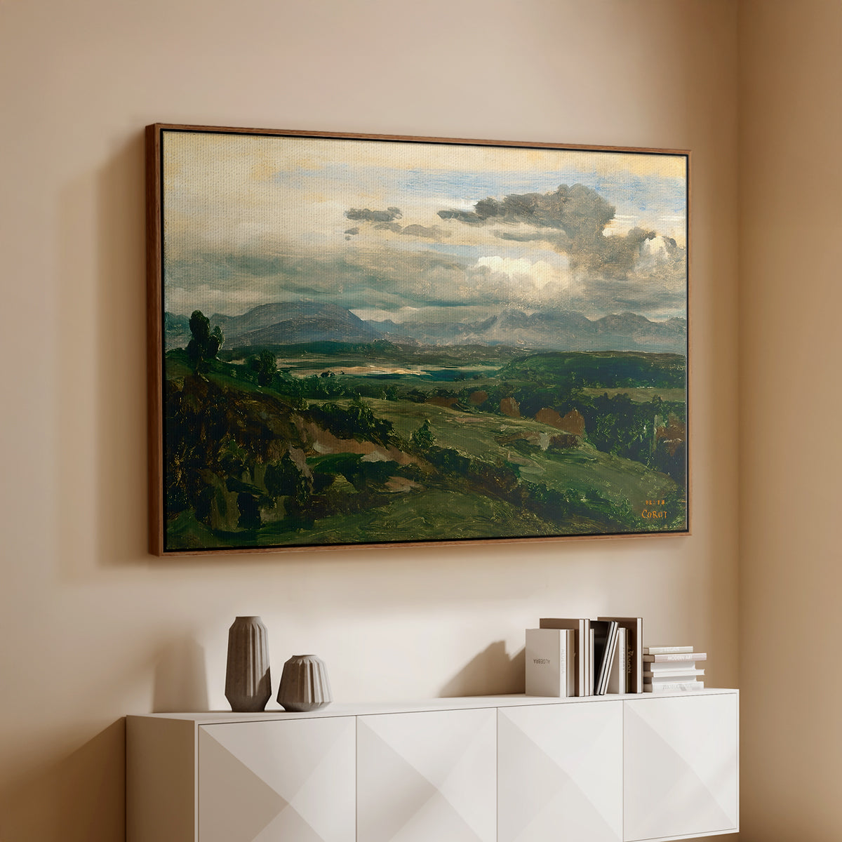 Civita Castellana, c. 1860s - Floater Framed Canvas Print
