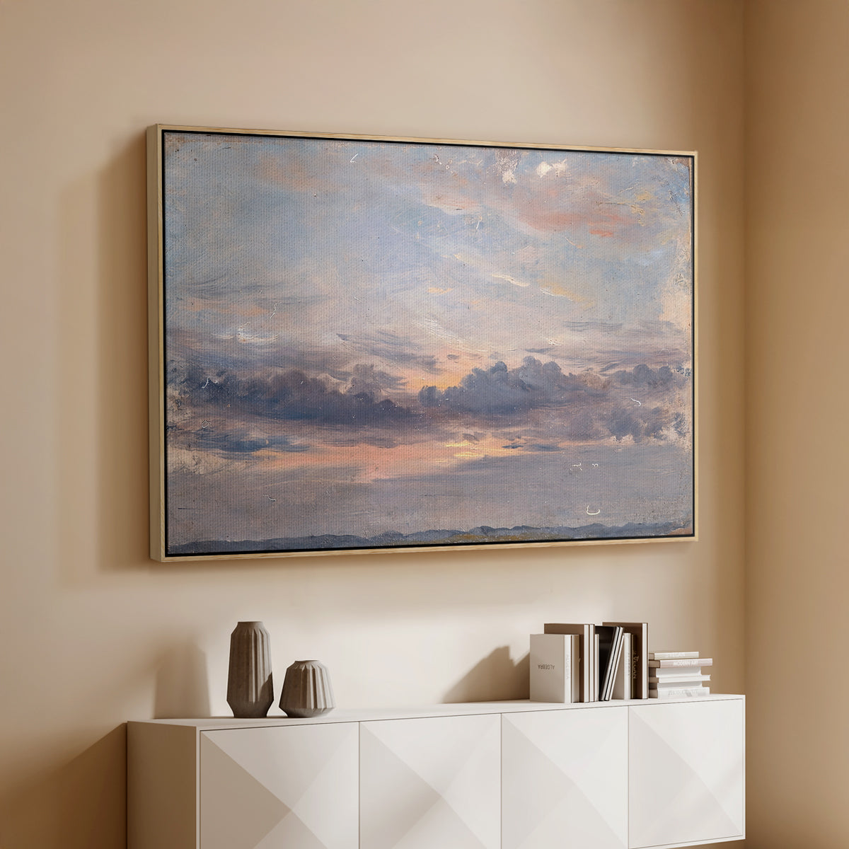 A Cloud Study, Sunset, c. 1821-1822 - Floater Framed Canvas Print