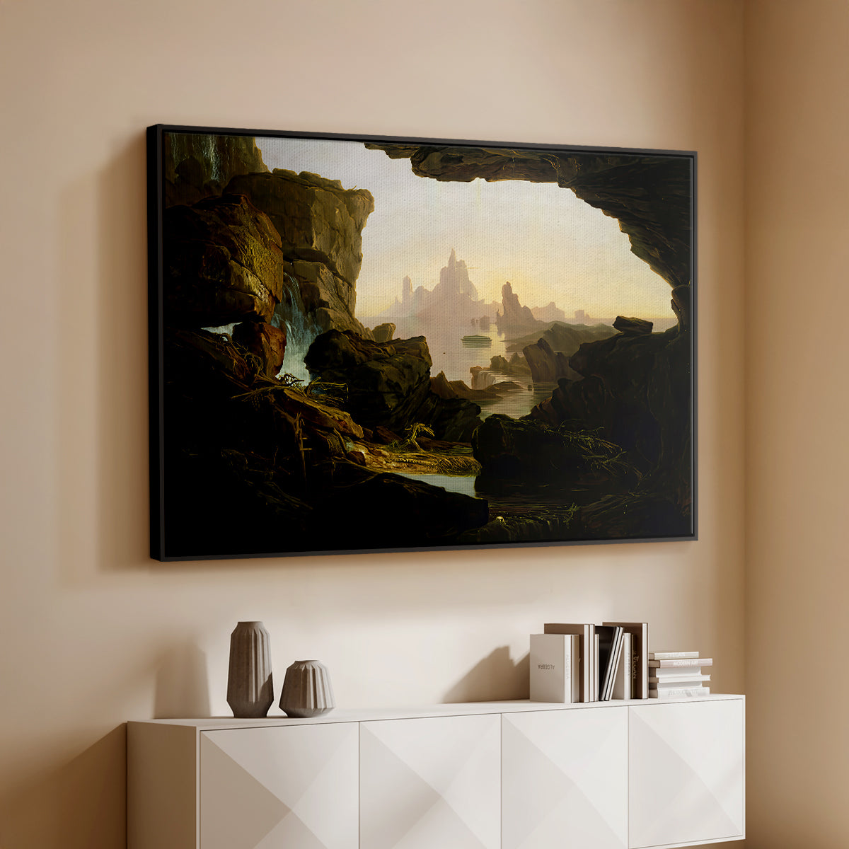 The Subsiding of the Waters of the Deluge, 1829 - Floater Framed Canvas Print