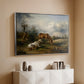 Two Horses on the Pasture, c. 1825 - Floater Framed Canvas Print