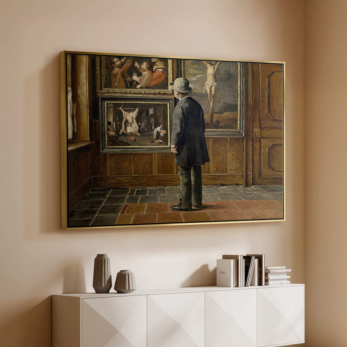 The Picture Lover, 1884 - Floater Framed Canvas Print