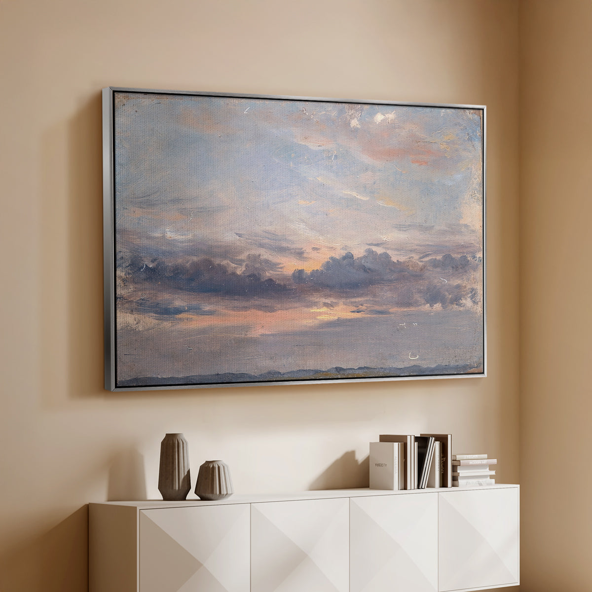 A Cloud Study, Sunset, c. 1821-1822 - Floater Framed Canvas Print