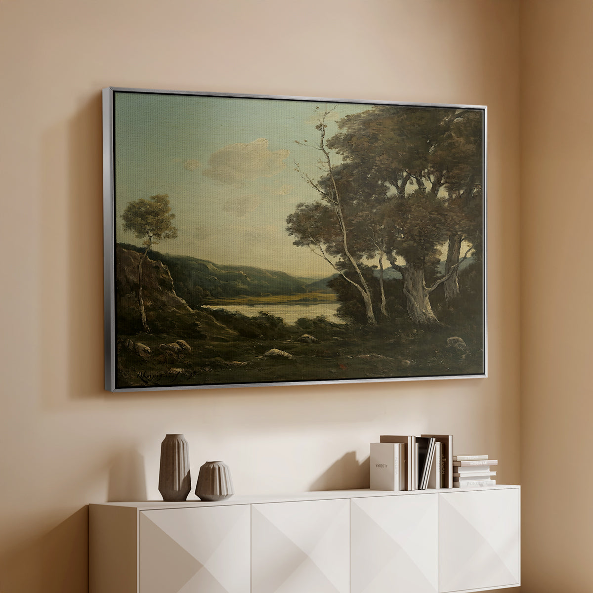 Landscape, 1898 - Floater Framed Canvas Print