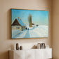 Shoveling Snow on a Beautiful Winter Day, c. 1898 - Floater Framed Canvas Print