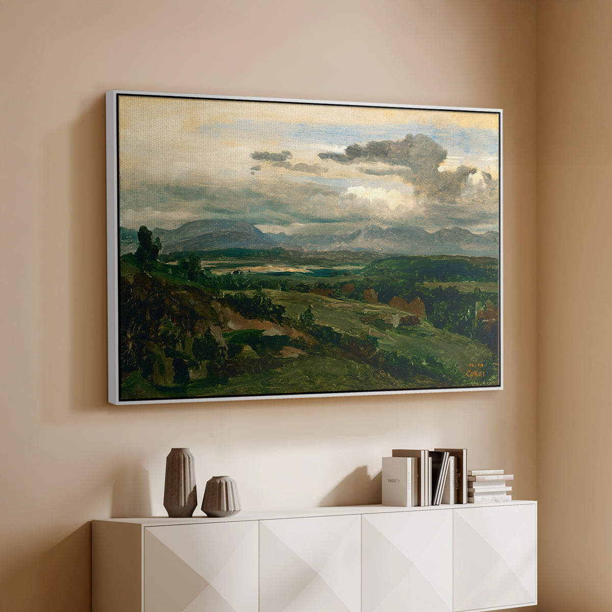 Civita Castellana, c. 1860s - Floater Framed Canvas Print