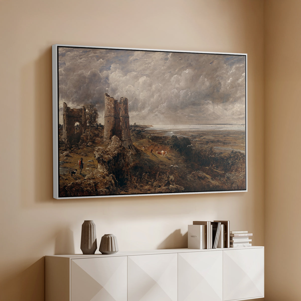 Hadleigh Castle, Mouth of Thames, c. 1829 - Floater Framed Canvas Print
