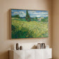 Green Wheat Field with Cypress, 1889 - Floater Framed Canvas Print