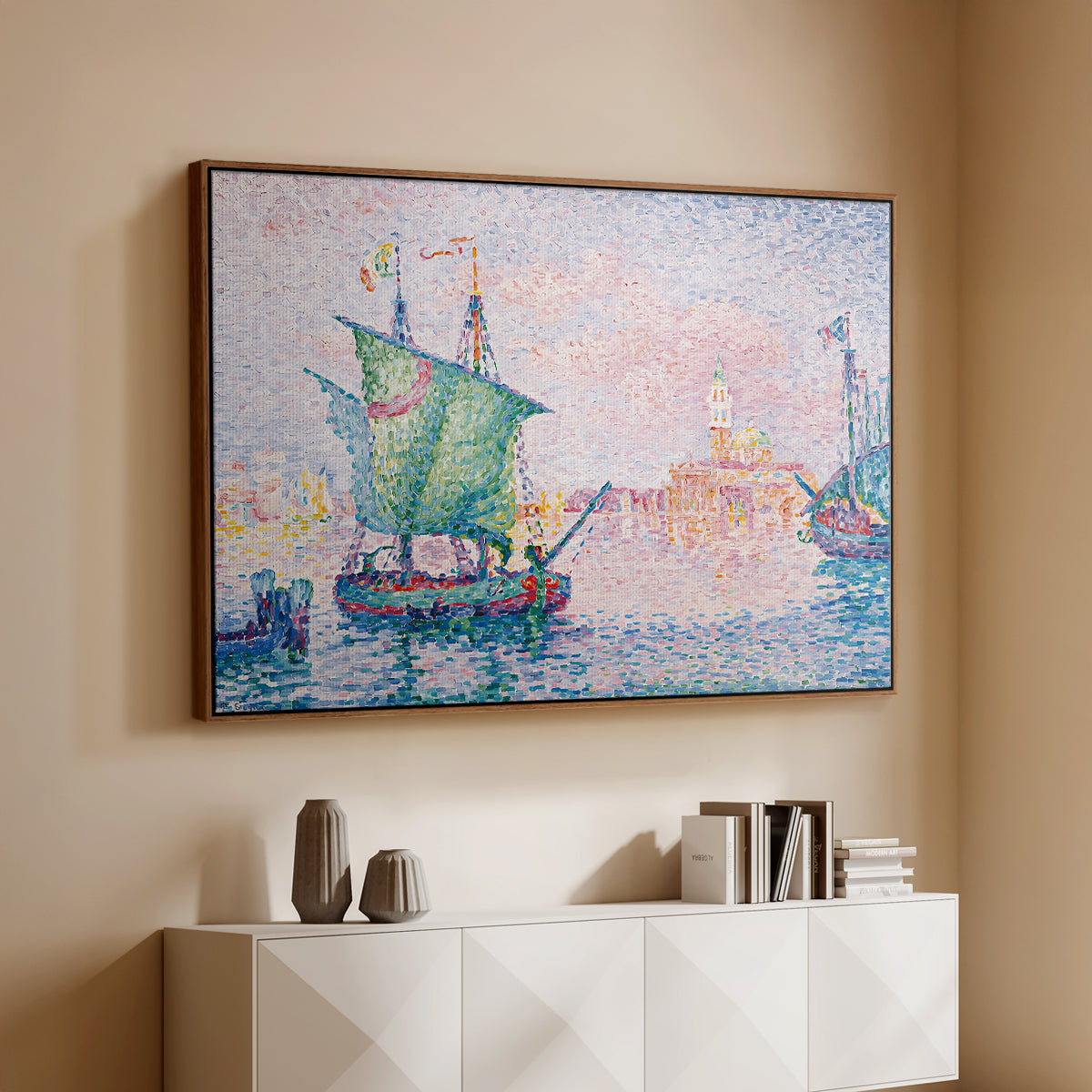 Venice, the Pink Cloud, 1909 - Floater Framed Canvas Print