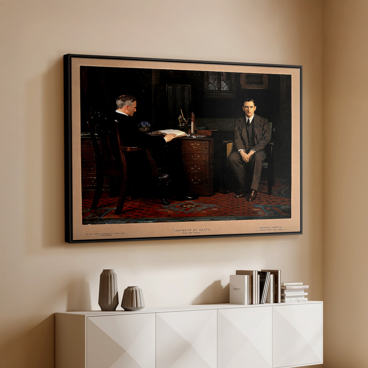 The Sentence of Death, 1908 - Floater Framed Canvas Print