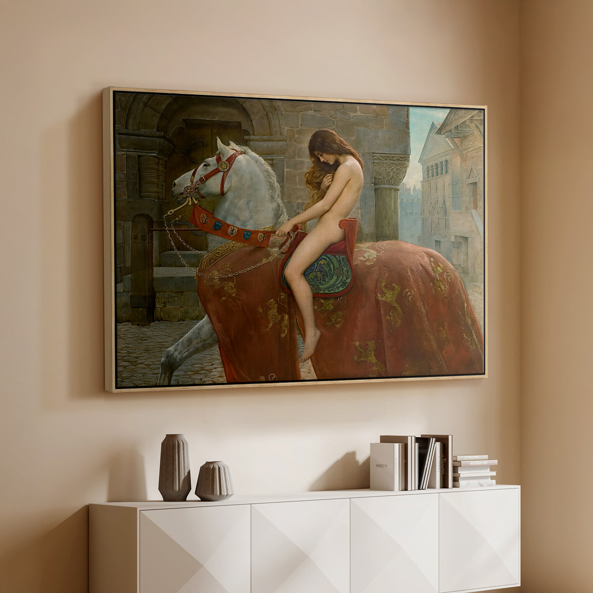 Lady Godiva, 1898 - Floater Framed Canvas Print
