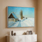 Shoveling Snow on a Beautiful Winter Day, c. 1898 - Floater Framed Canvas Print