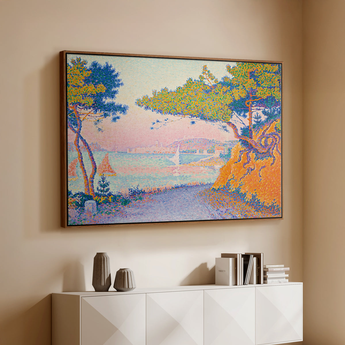 Golfe Juan, 1896 - Floater Framed Canvas Print