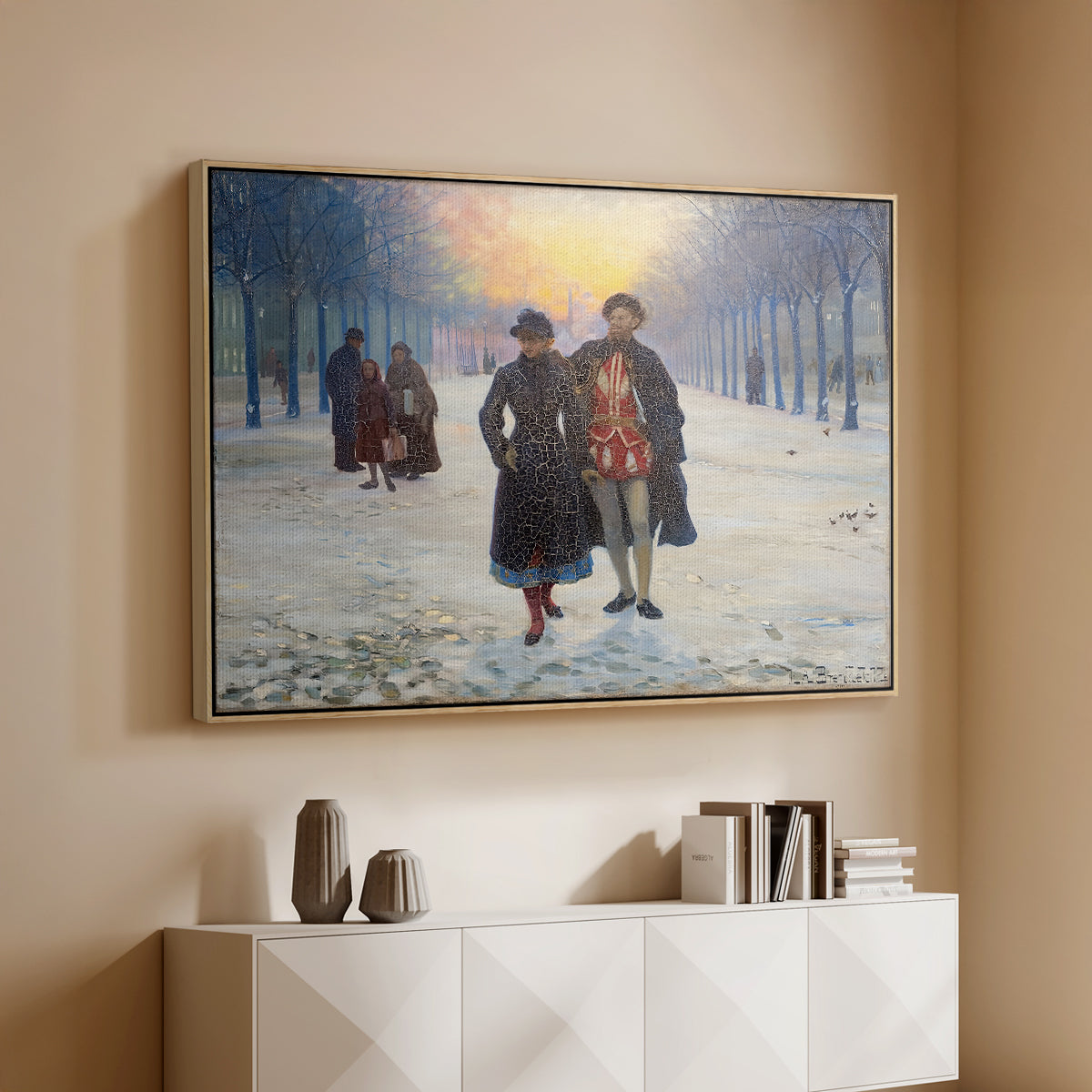 Morning after the Carnival, 1884 - Floater Framed Canvas Print