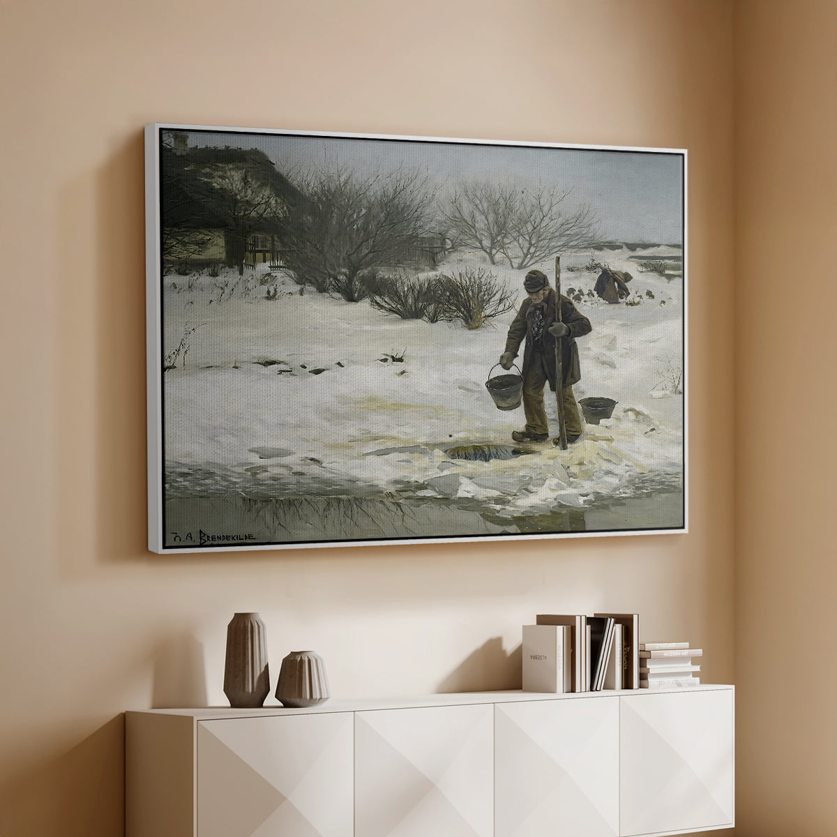 Tøsne, 1895 - Floater Framed Canvas Print