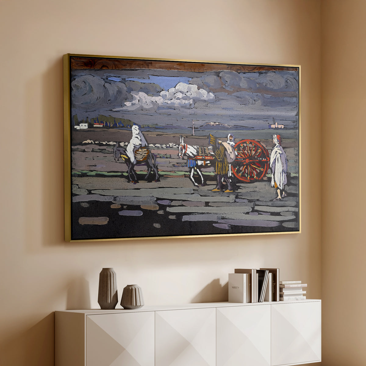 Country Road (Landstrasse), 1905 - Floater Framed Canvas Print