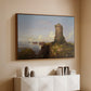 Italian Coast Scene with Ruined Tower, 1838 - Floater Framed Canvas Print
