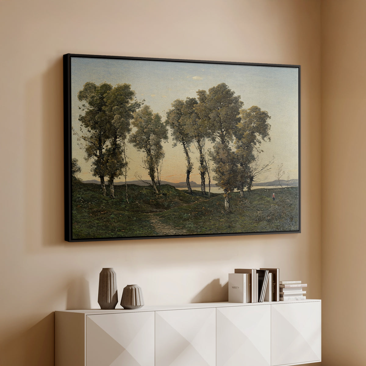 Autumn Evening, 1894 - Floater Framed Canvas Print