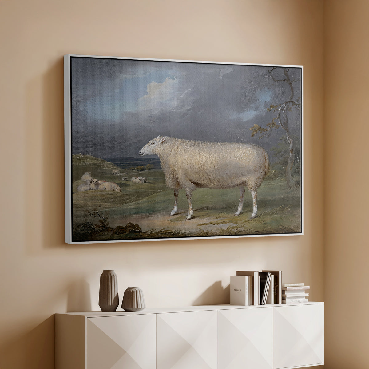 A Border Leicester Ewe, c. 1795-1800 - Floater Framed Canvas Print
