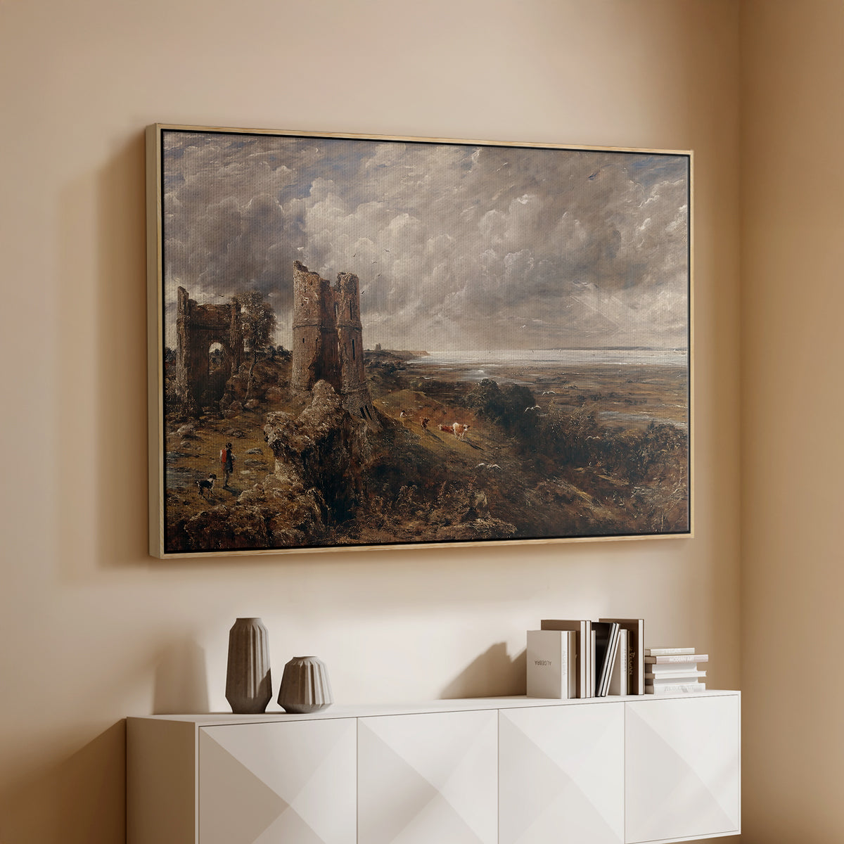 Hadleigh Castle, Mouth of Thames, c. 1829 - Floater Framed Canvas Print