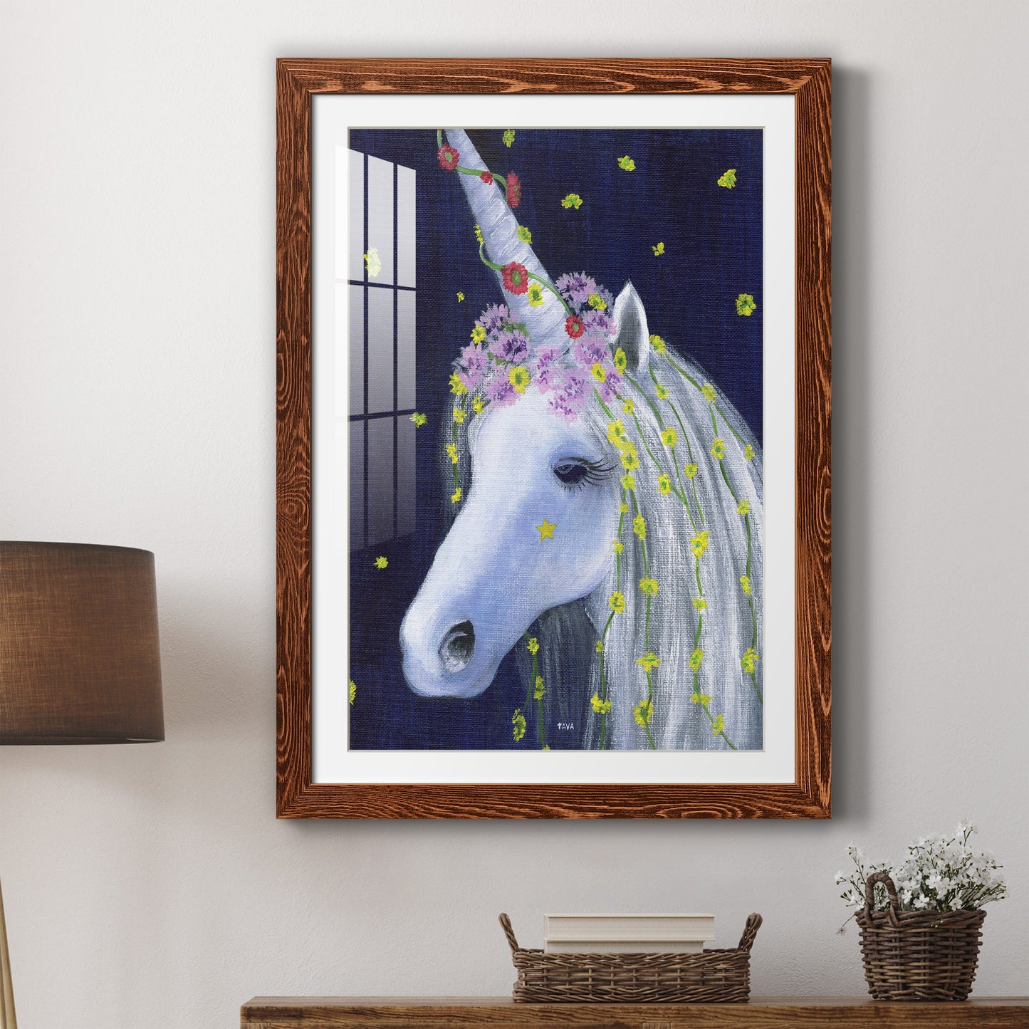 Unicorn IV - Premium Framed Print - Distressed Barnwood Frame - Ready to Hang