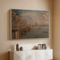 Somerset House Terrace from Waterloo Bridge, c. 1819 - Floater Framed Canvas Print