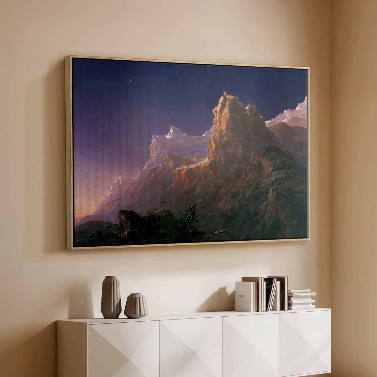 Prometheus Bound, 1847 - Floater Framed Canvas Print