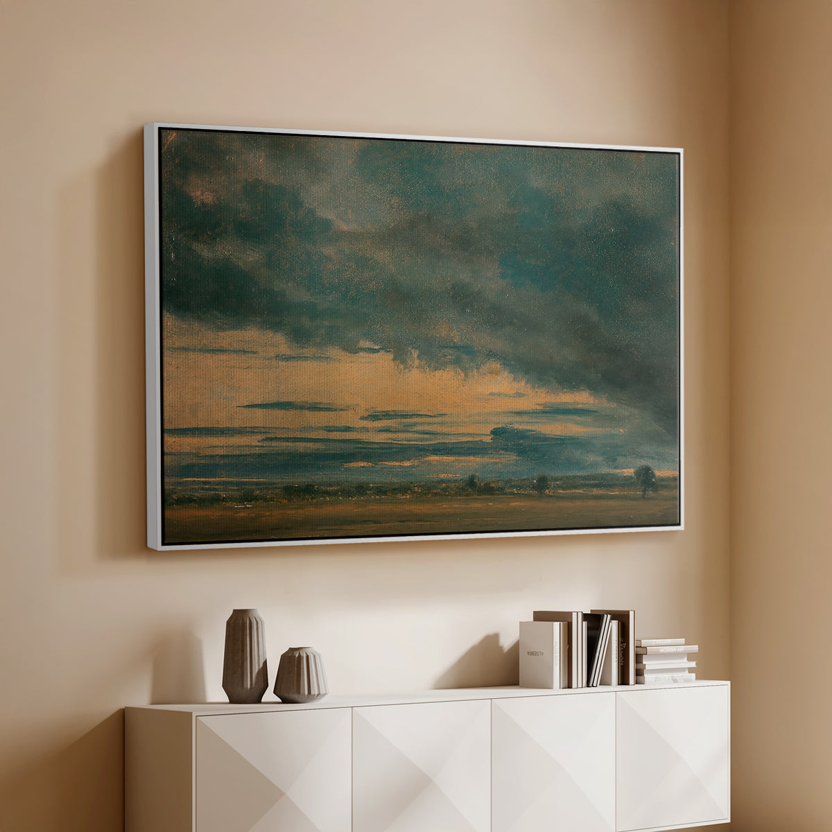 Cloud Study, c. 1821 - Floater Framed Canvas Print