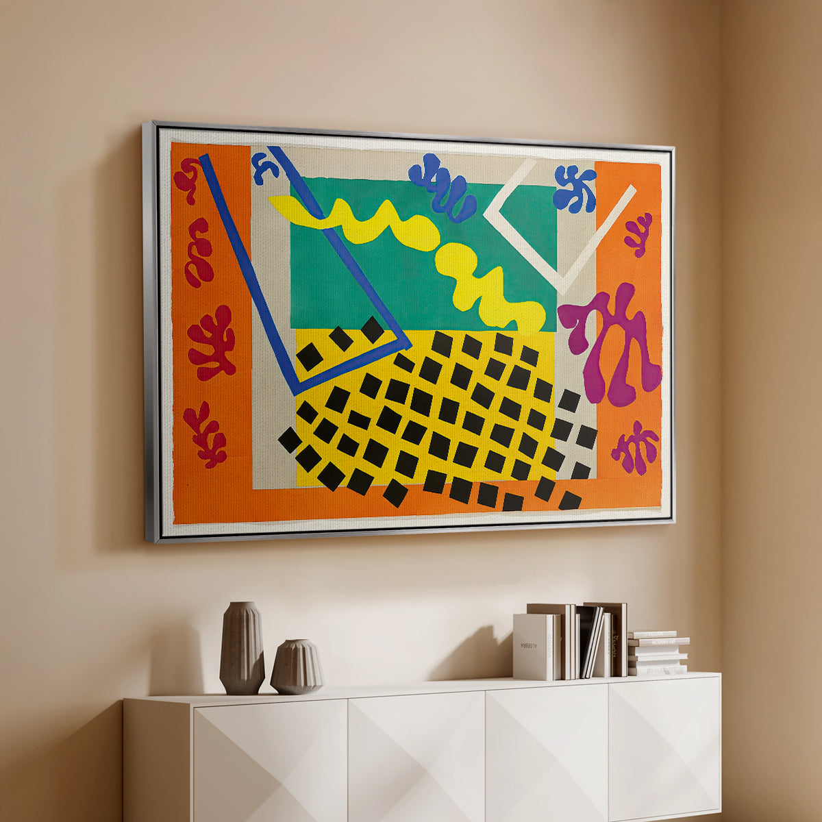 The Codomas (Les codomas), from Jazz, 1947 - Floater Framed Canvas Print