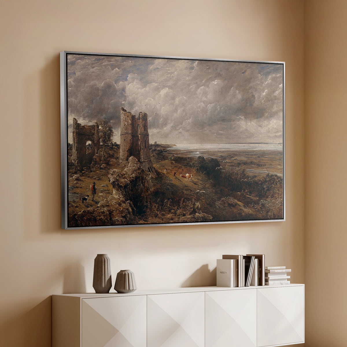 Hadleigh Castle, Mouth of Thames, c. 1829 - Floater Framed Canvas Print